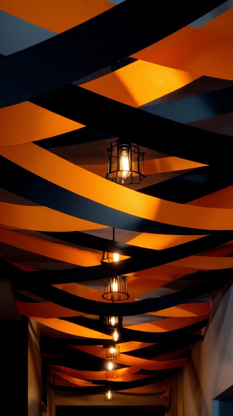 Twist Orange and Black Streamers