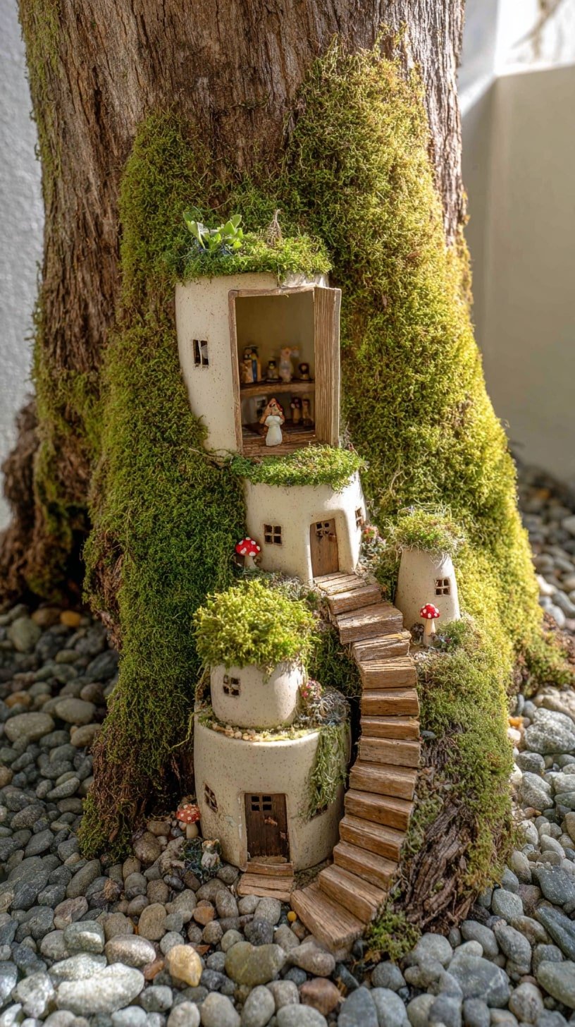 Stack Round Modules into a Vertical Tree-Hugging Tower