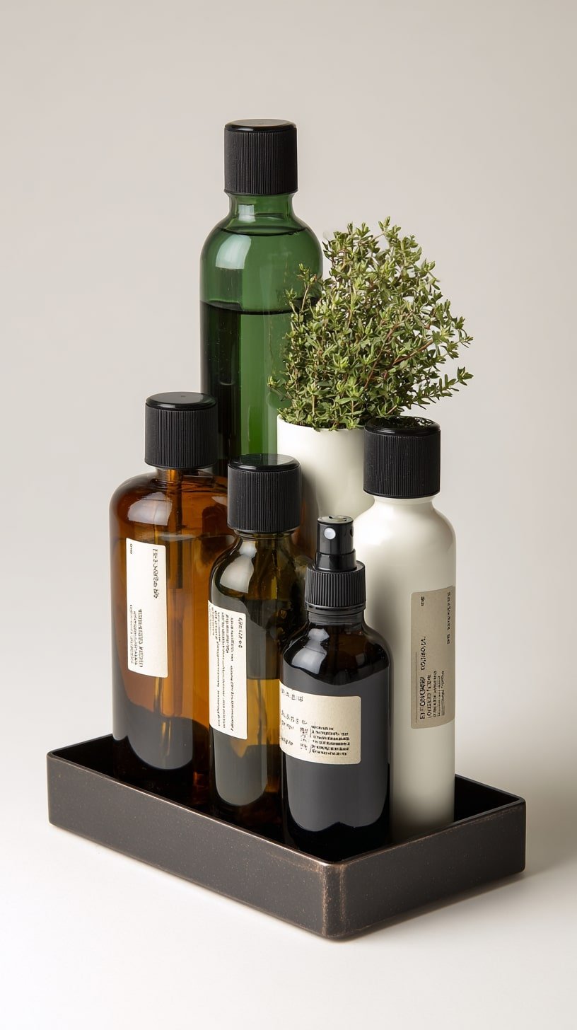 Apothecary Bottles for a Minimal Herb Cluster