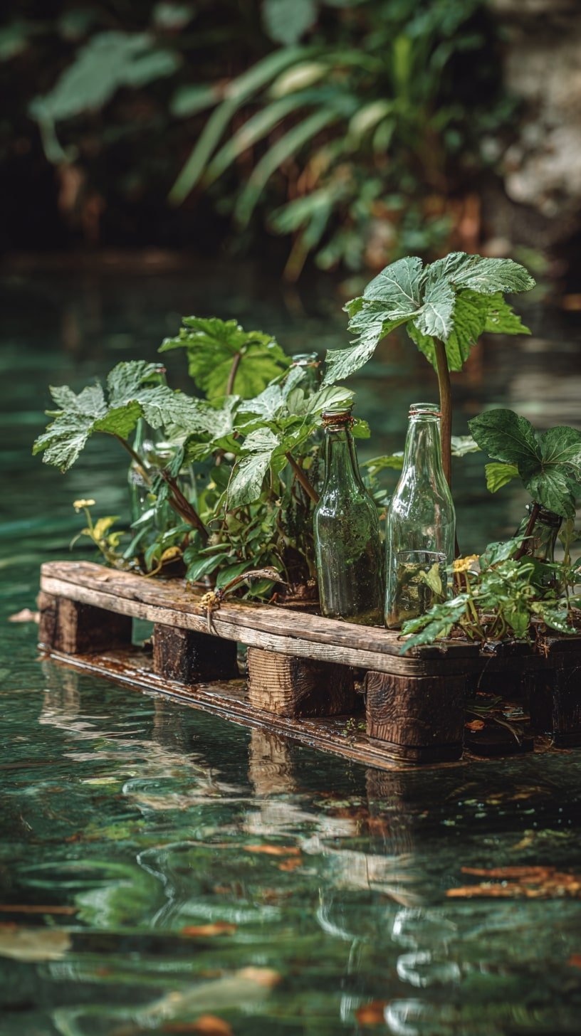 Float Greenery on a Pallet Raft