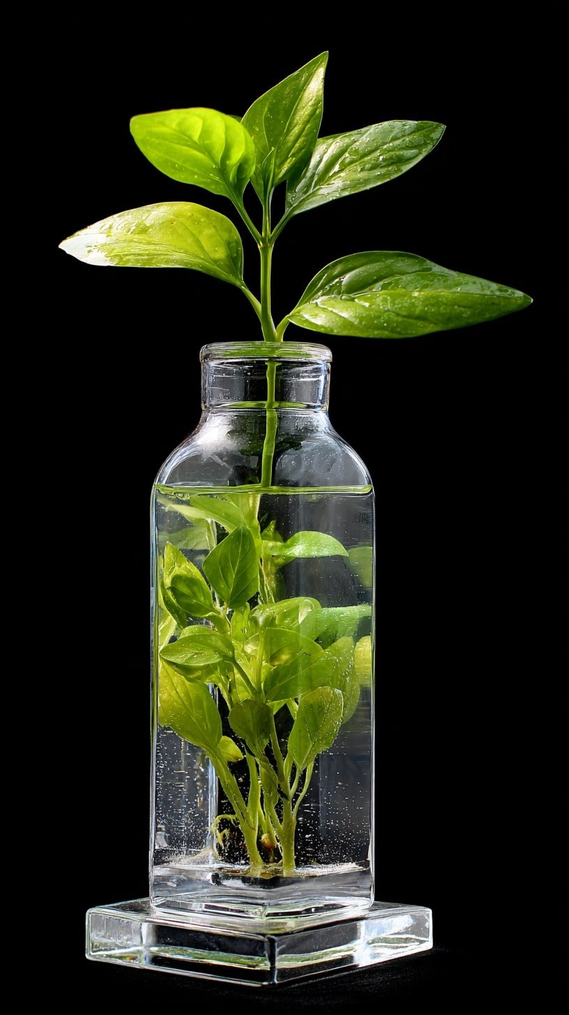 One Cutting in a Thick-Glass Display Jar
