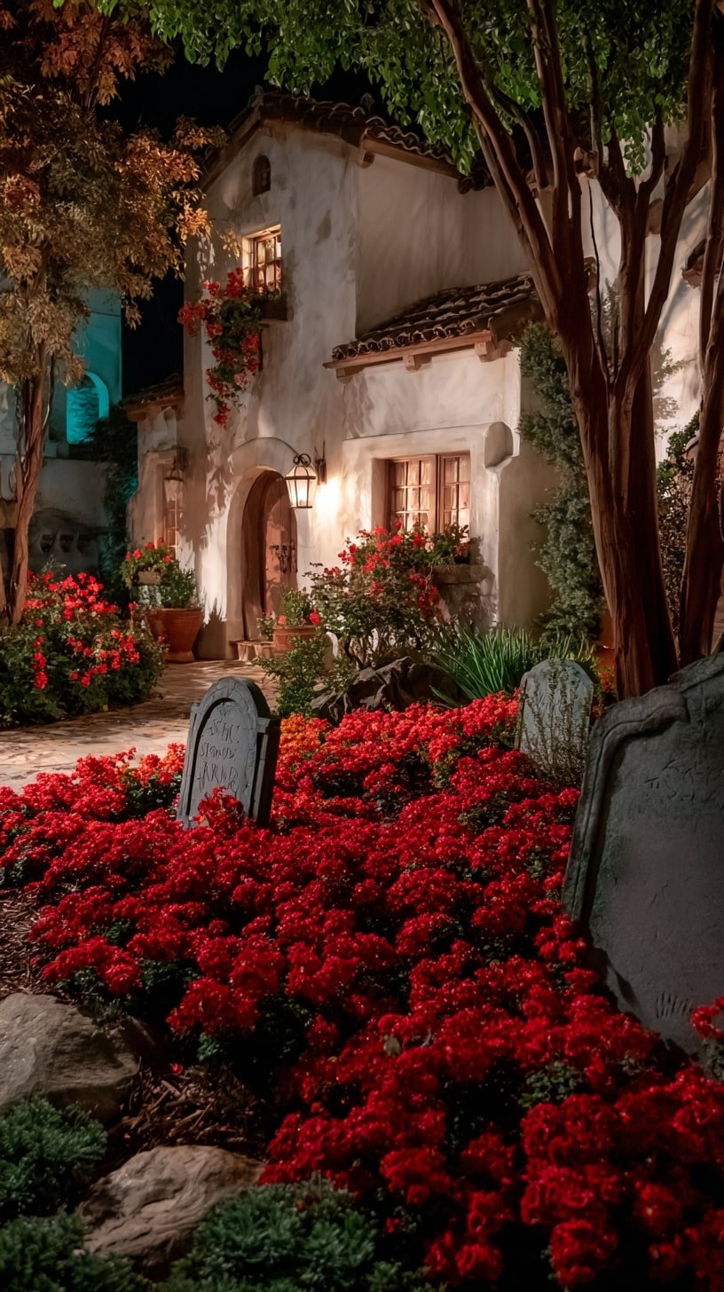 Blooms with Faux Gravestones for Gothic Whimsy
