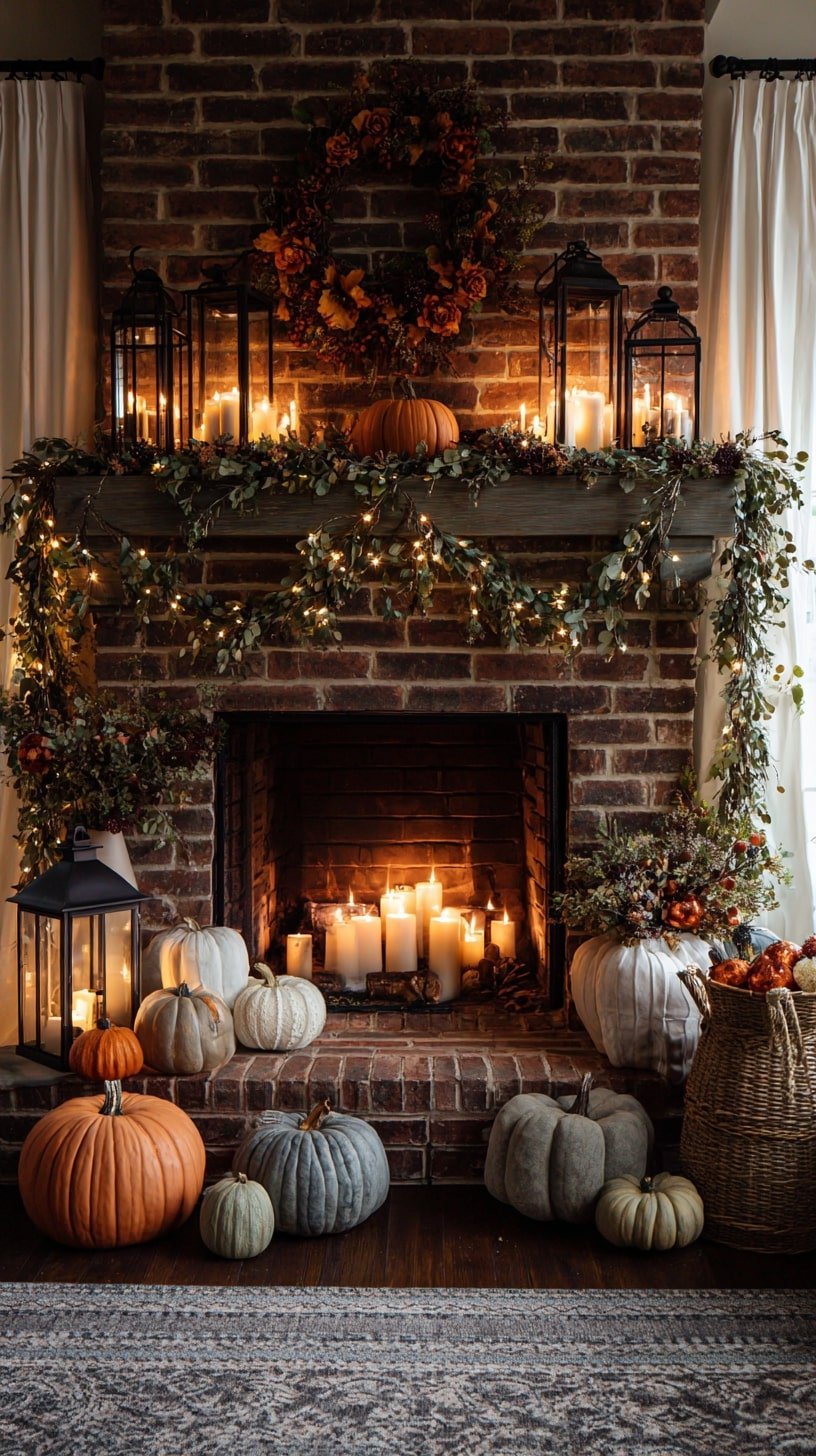 Layer Pumpkins and Lanterns