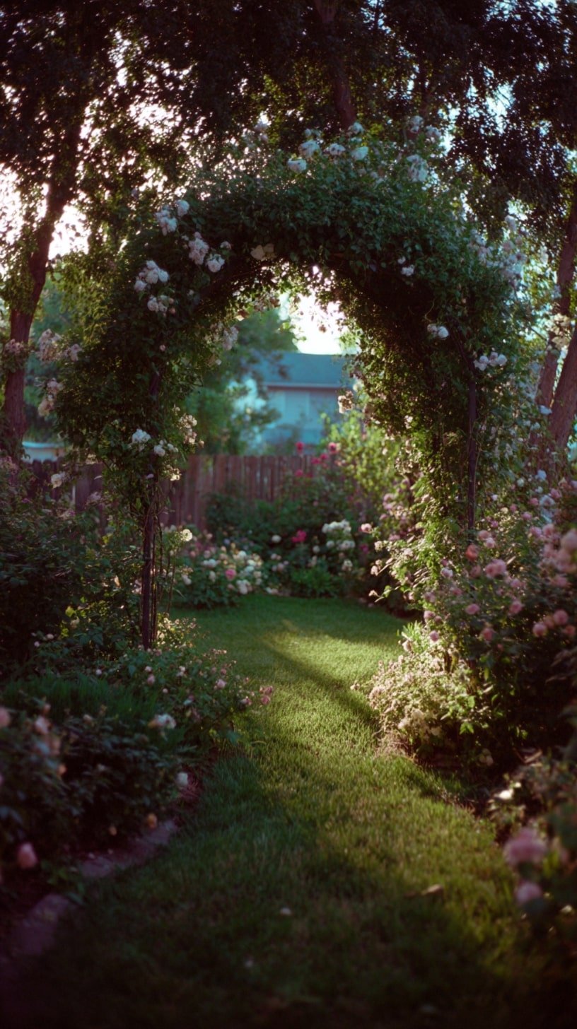iving Archway with Climbing Roses
