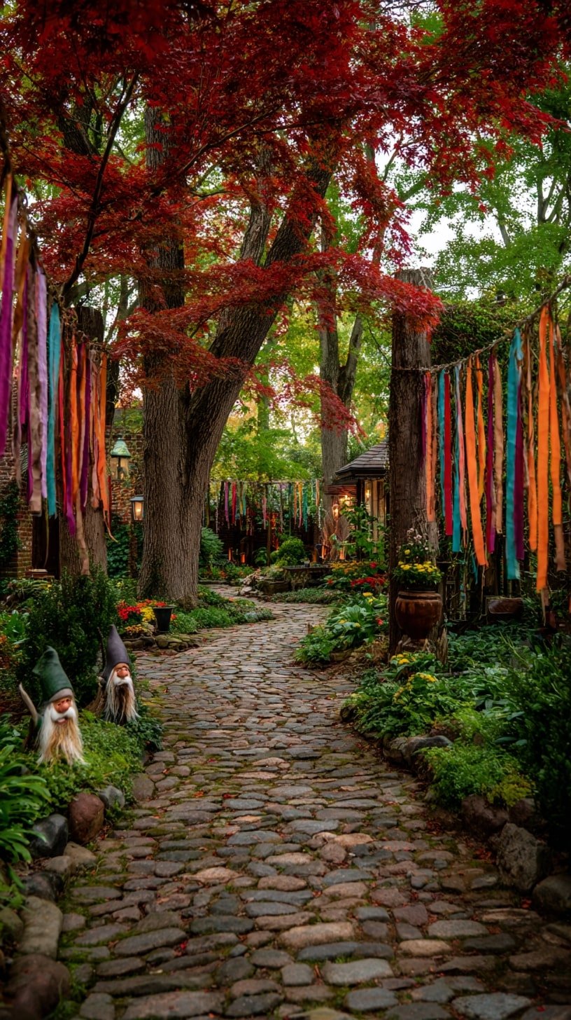 Cobblestone Path with Ribbons for Instant Whimsy