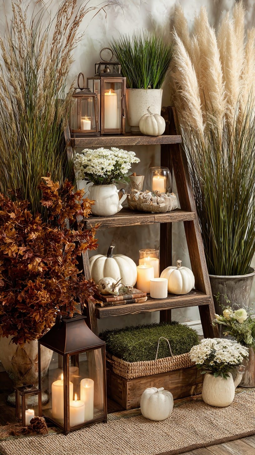 Step Ladder for Layered Autumn Glow