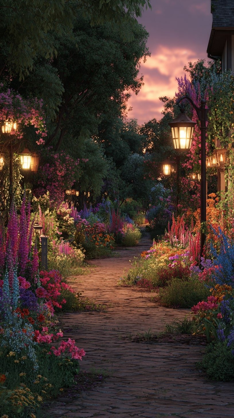 Mixed Blooms and Soft Lanterns