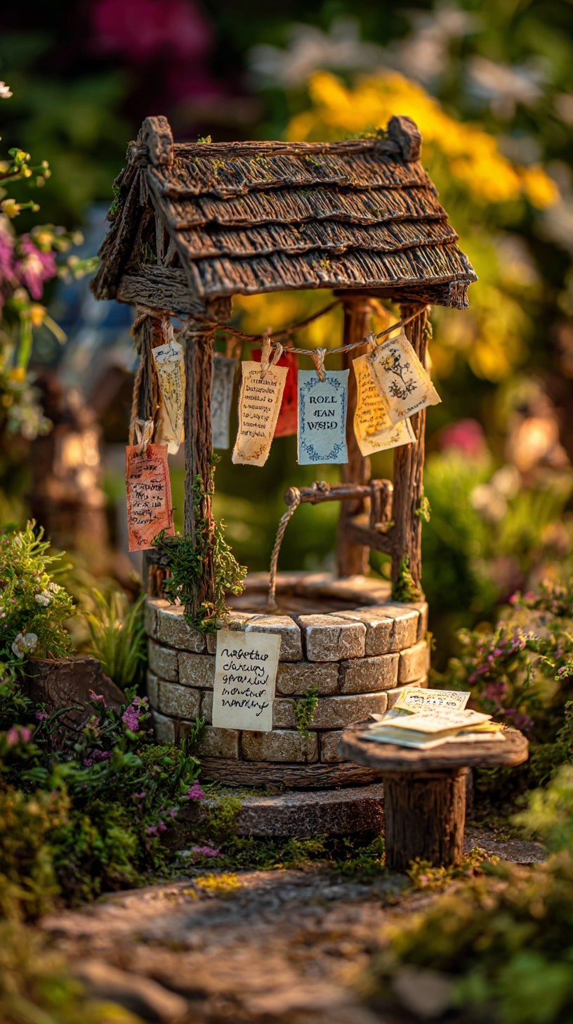 Wishing Well with Handwritten Charms