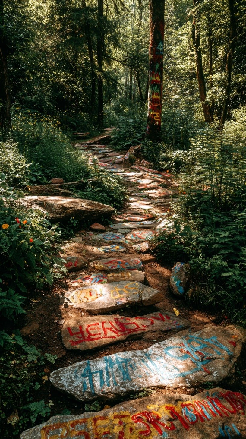 Colorful Lettering for a Playful Path