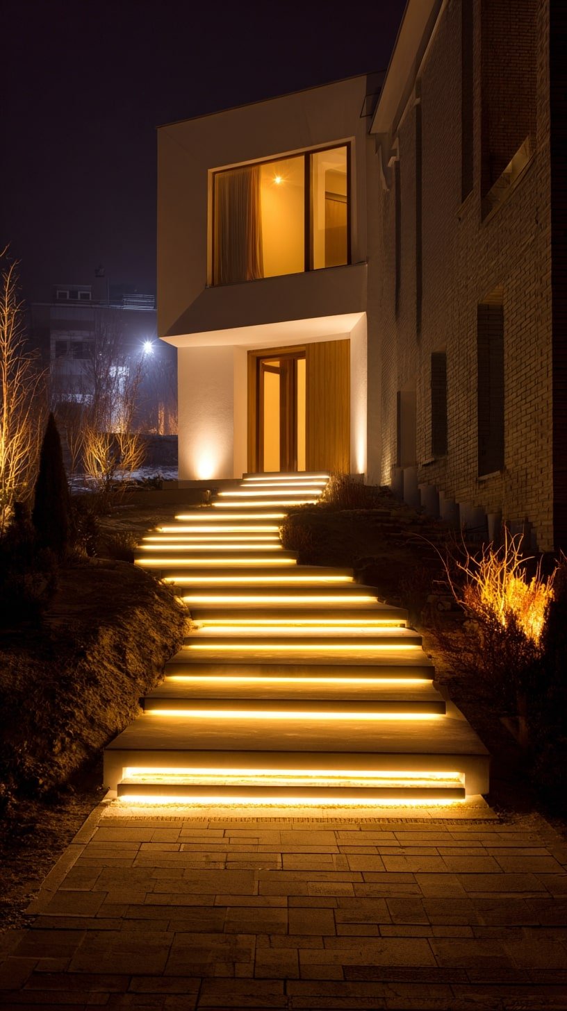 Outline Stair Treads with LED Strips