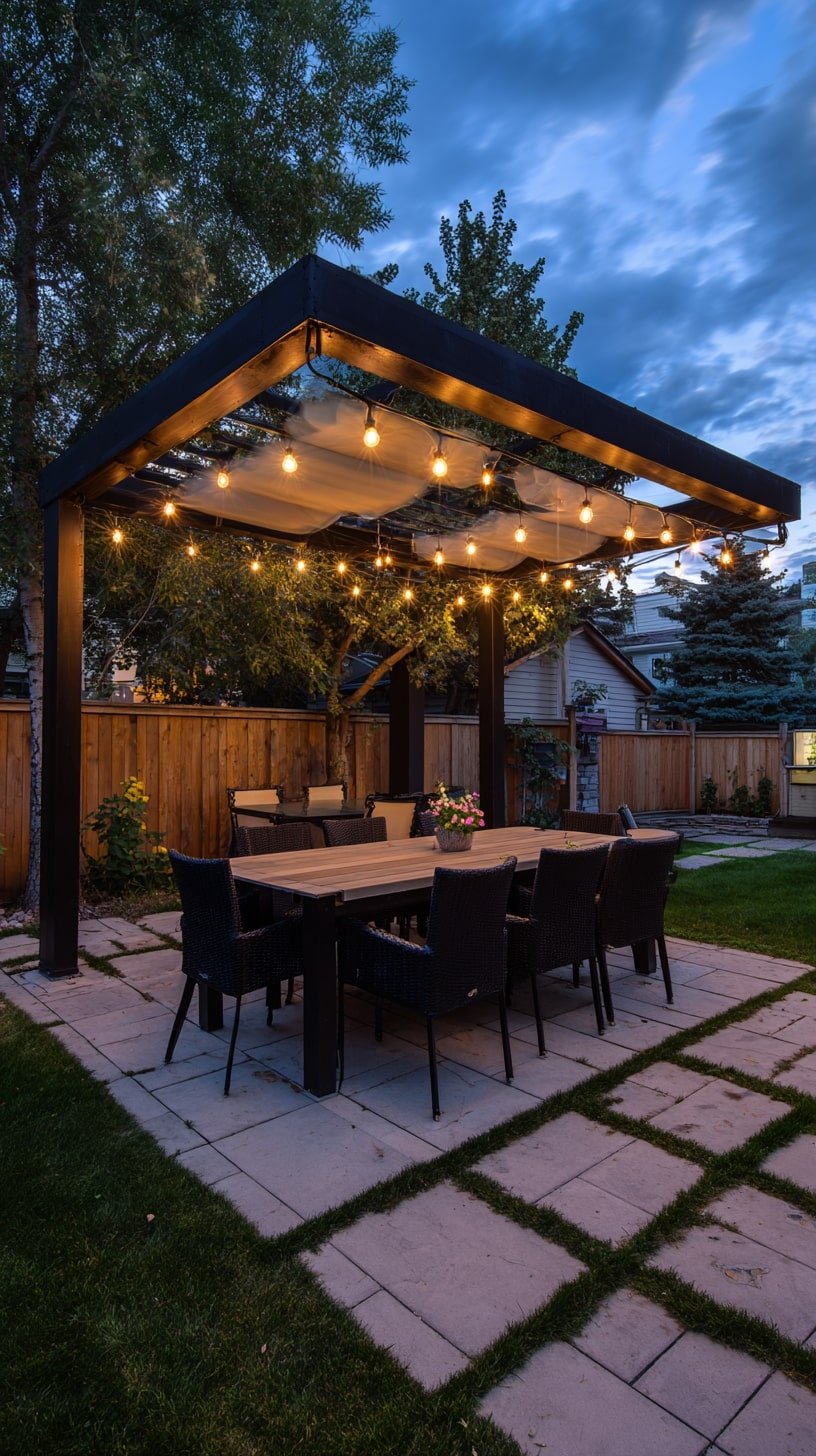 Drape Bistro Lights Across a Pergola