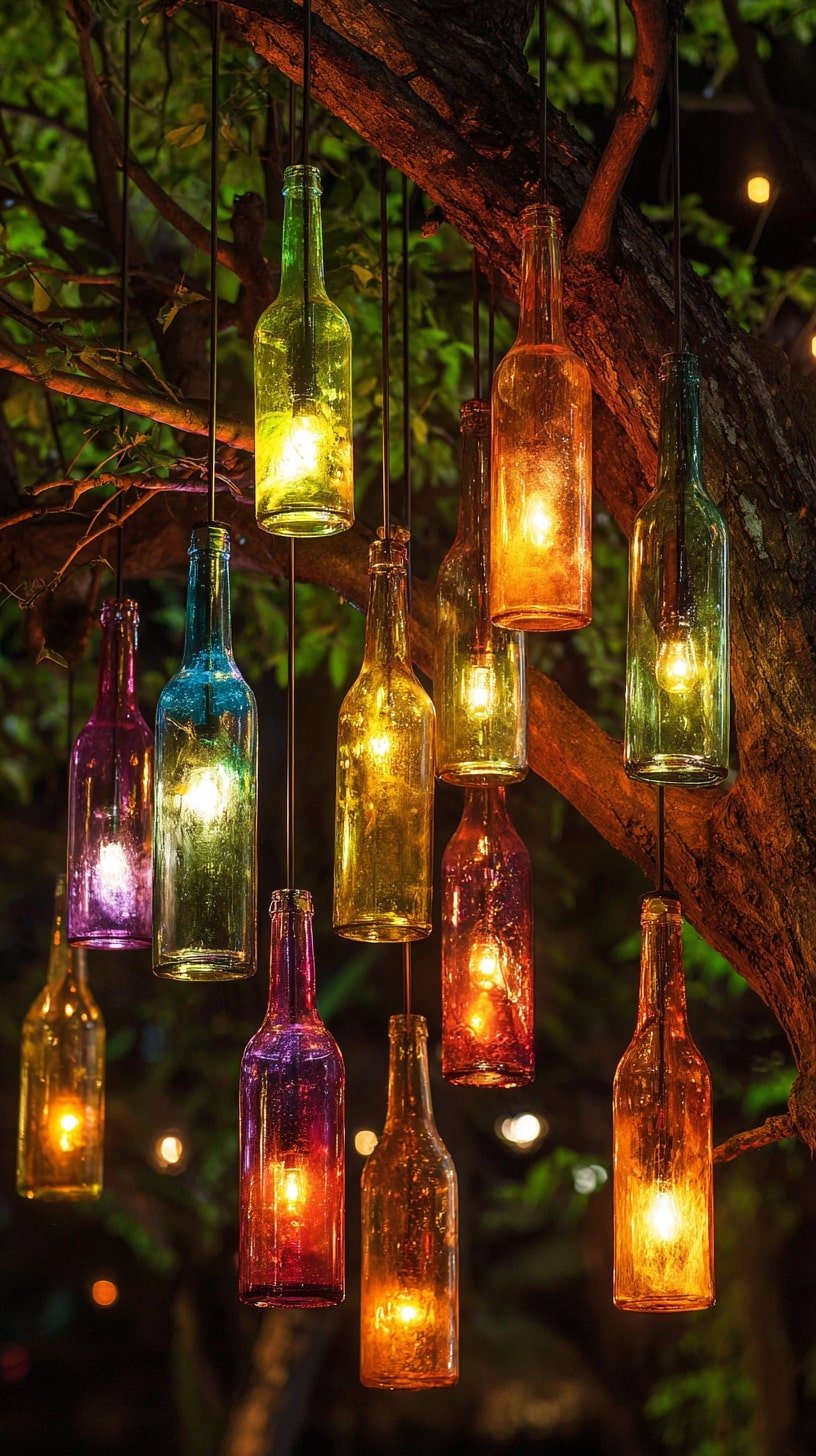 Glass Bottles for Eclectic Tree Glow